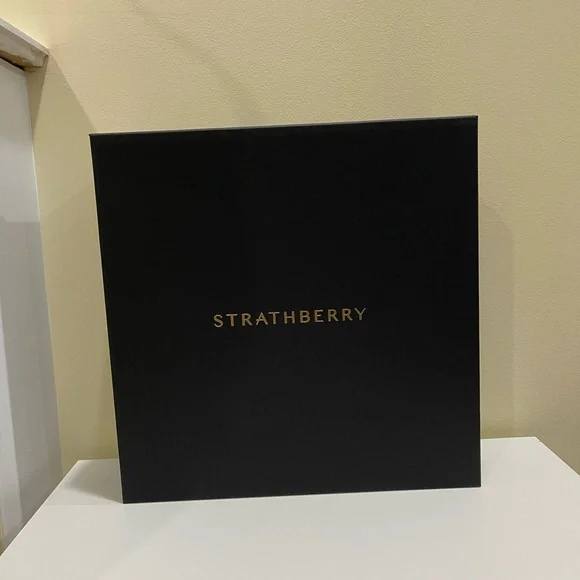 Strathberry Chocolate Croc-Embossed Satchel - Picture 11 of 11